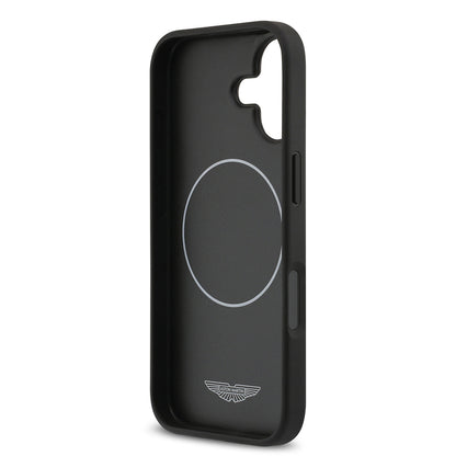iPhone 17 Kılıf Aston Martin Orijinal Lisanslı M-safe Şarj Özellikli Karbon Fiber Kılıf