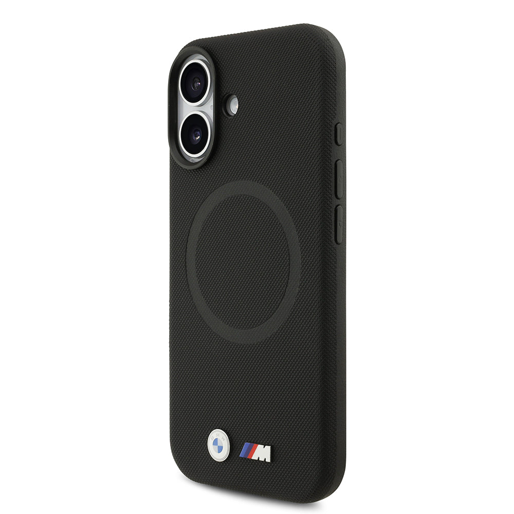 iPhone 17 Kılıf BMW Orijinal Lisanslı M-safe Şarj Özellikli Metal Logolu Delikli M Dizayn Deri Kılıf