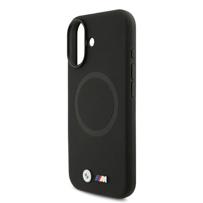 iPhone 17 Kılıf BMW Orijinal Lisanslı M-safe Şarj Özellikli Metal Logolu Delikli M Dizayn Deri Kılıf