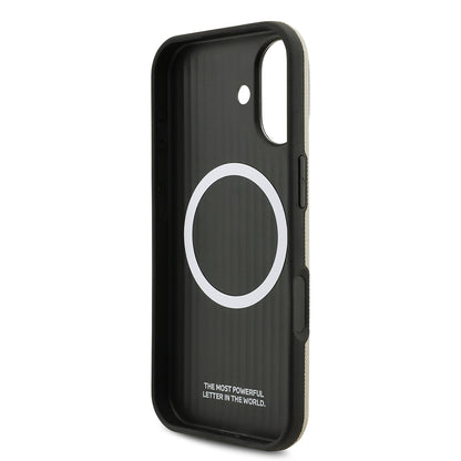 iPhone 17 Kılıf BMW Orijinal Lisanslı M-safe Şarj Özellikli Metal Logolu Delikli M Dizayn Deri Kılıf