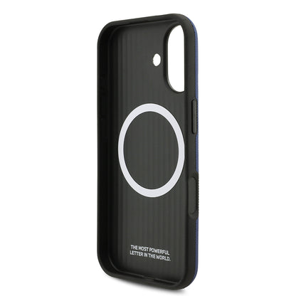 iPhone 17 Kılıf BMW Orijinal Lisanslı M-safe Şarj Özellikli Metal Logolu Delikli M Dizayn Deri Kılıf