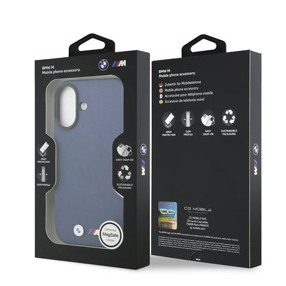 iPhone 17 Kılıf BMW Orijinal Lisanslı M-safe Şarj Özellikli Metal Logolu Delikli M Dizayn Deri Kılıf