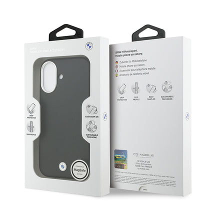 iPhone 17 Kılıf BMW Orijinal Lisanslı M-safe Şarj Özellikli Metal Logolu Tam Kaplama Deri Kılıf