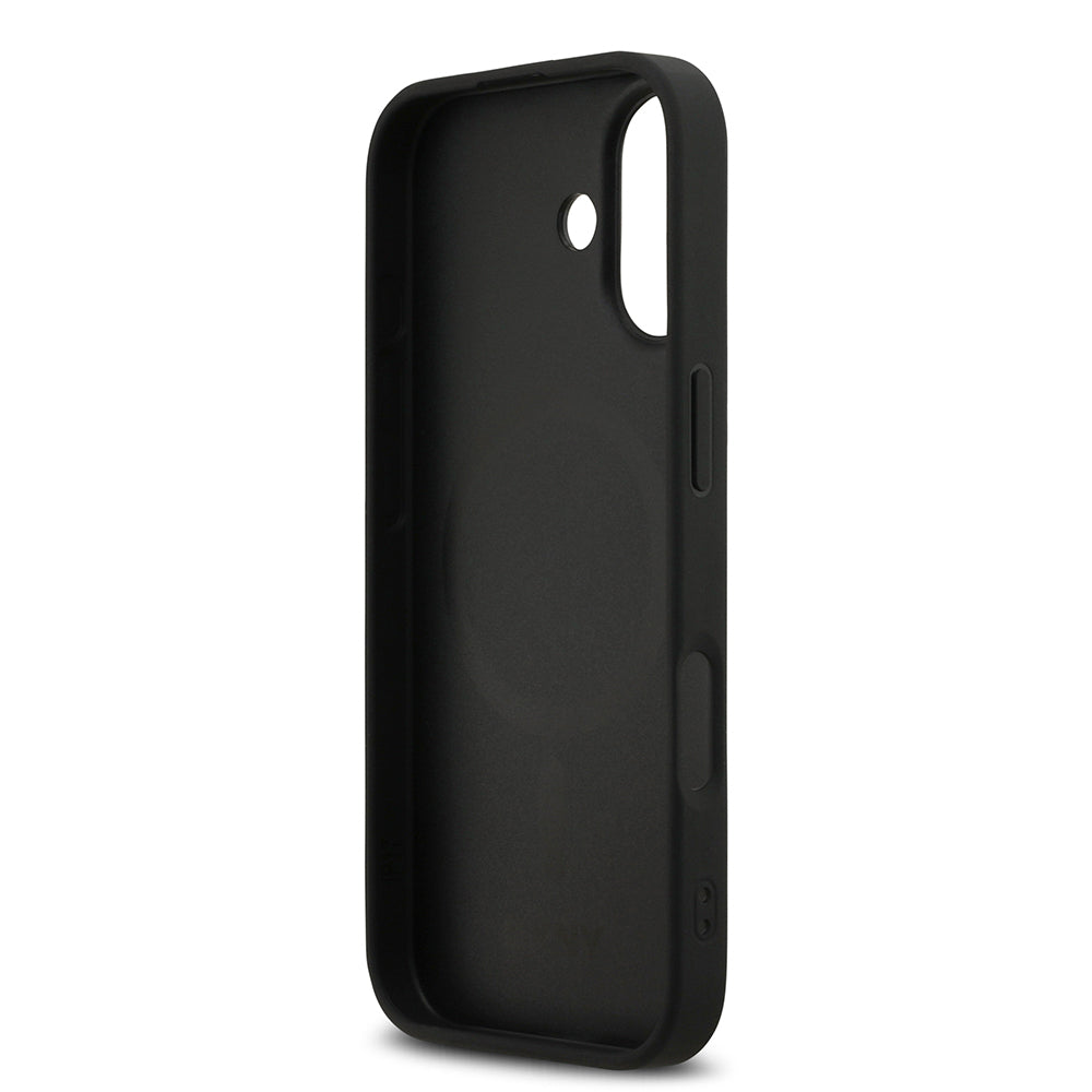 iPhone 17 Kılıf DKNY Orjinal Lisanslı M-safe Şarj Özellikli 3D Yazılı Grid Pattern Kılıf