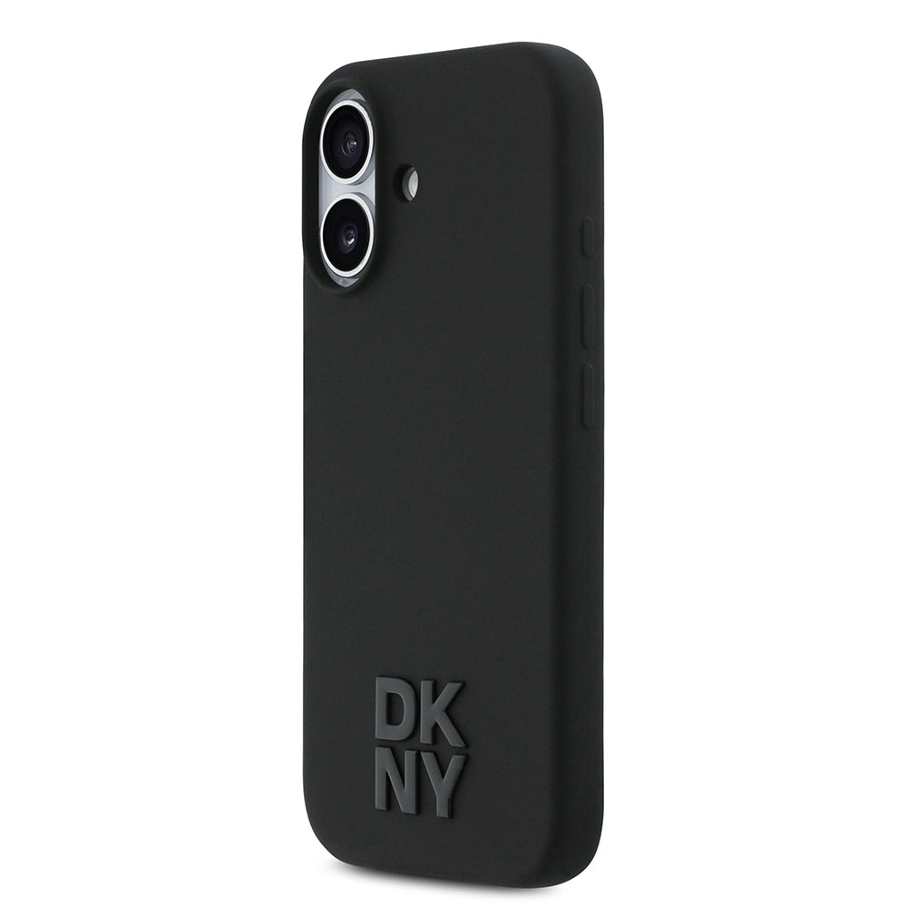iPhone 17 Kılıf DKNY Orjinal Lisanslı M-safe Şarj Özellikli Metal Logolu Silikon Kılıf