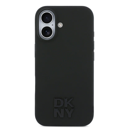 iPhone 17 Kılıf DKNY Orjinal Lisanslı M-safe Şarj Özellikli Metal Logolu Silikon Kılıf