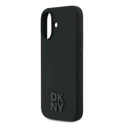 iPhone 17 Kılıf DKNY Orjinal Lisanslı M-safe Şarj Özellikli Metal Logolu Silikon Kılıf