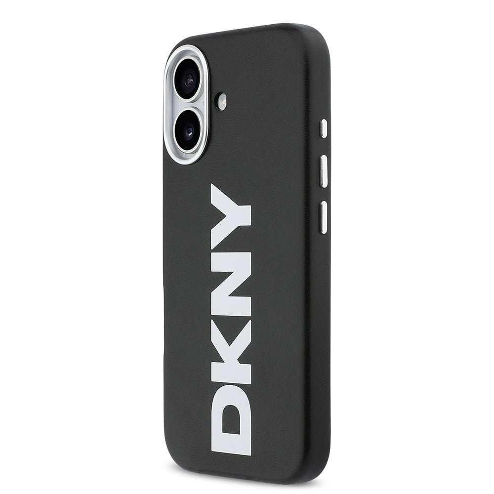 iPhone 17 Kılıf DKNY Orjinal Lisanslı M-safe Şarj Özellikli PU Büyük Dikey Logolu Kılıf