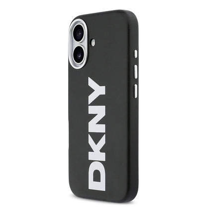 iPhone 17 Kılıf DKNY Orjinal Lisanslı M-safe Şarj Özellikli PU Büyük Dikey Logolu Kılıf