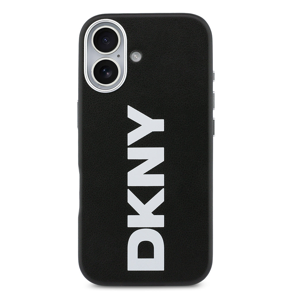 iPhone 17 Kılıf DKNY Orjinal Lisanslı M-safe Şarj Özellikli PU Büyük Dikey Logolu Kılıf