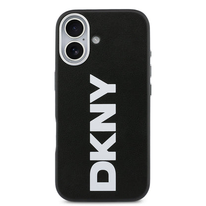 iPhone 17 Kılıf DKNY Orjinal Lisanslı M-safe Şarj Özellikli PU Büyük Dikey Logolu Kılıf