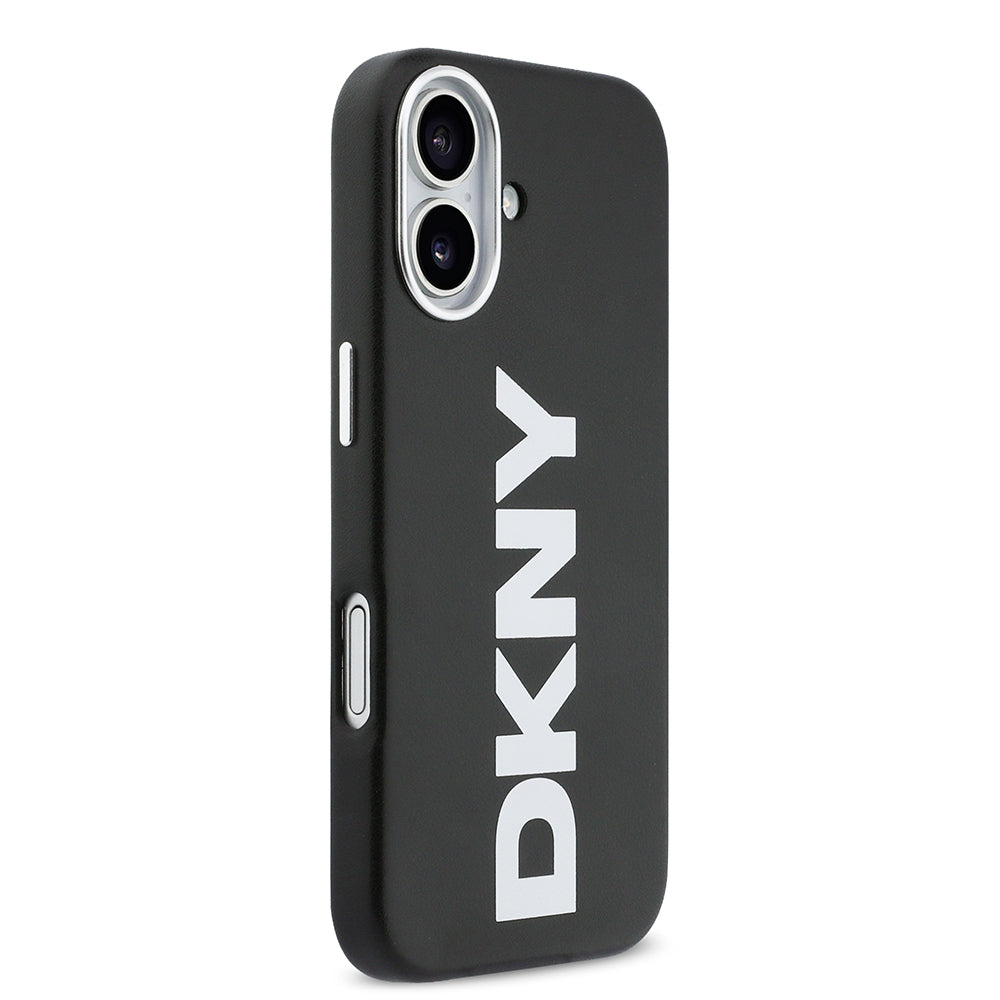 iPhone 17 Kılıf DKNY Orjinal Lisanslı M-safe Şarj Özellikli PU Büyük Dikey Logolu Kılıf