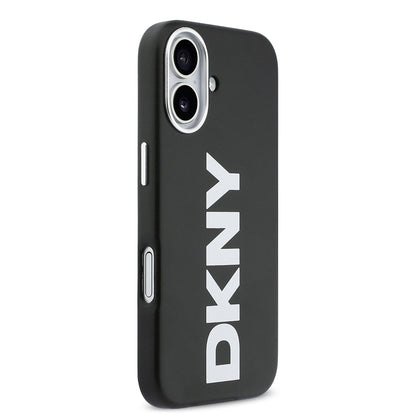 iPhone 17 Kılıf DKNY Orjinal Lisanslı M-safe Şarj Özellikli PU Büyük Dikey Logolu Kılıf