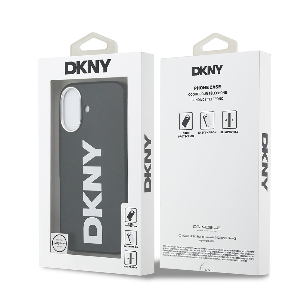 iPhone 17 Kılıf DKNY Orjinal Lisanslı M-safe Şarj Özellikli PU Büyük Dikey Logolu Kılıf