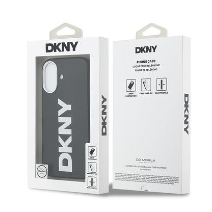 iPhone 17 Kılıf DKNY Orjinal Lisanslı M-safe Şarj Özellikli PU Büyük Dikey Logolu Kılıf