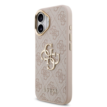 iPhone 17 Kılıf Guess Orijinal Lisanslı 4G Büyük Metal Logolu Kalın Askılı Kılıf