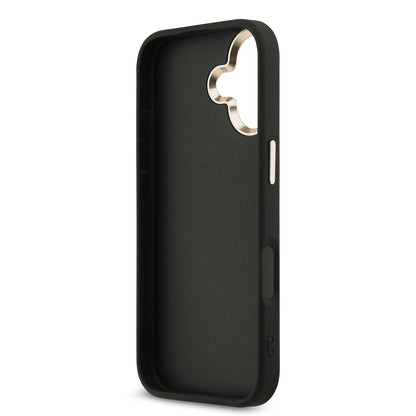 iPhone 17 Kılıf Guess Orijinal Lisanslı Gold Metal Kamera Çerçeveli 4G Desenli Metal Büyük 4G ve Yazı Logolu Kılıf