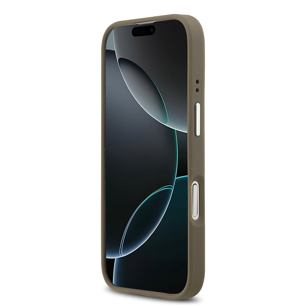 iPhone 17 Kılıf Guess Orijinal Lisanslı Grained 4G Metal Büyük Logolu Kılıf