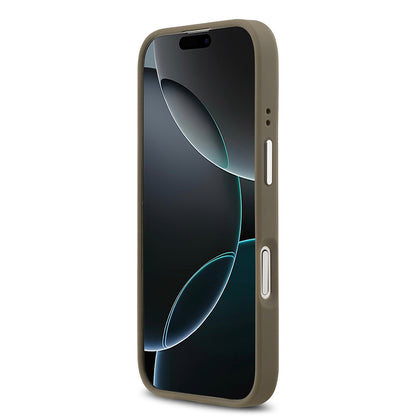 iPhone 17 Kılıf Guess Orijinal Lisanslı Grained 4G Metal Büyük Logolu Kılıf