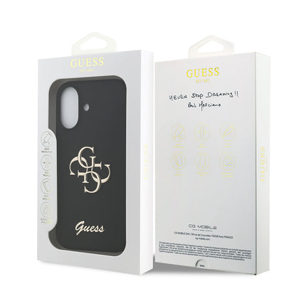 iPhone 17 Kılıf Guess Orijinal Lisanslı Grained Yazı Logolu Kılıf