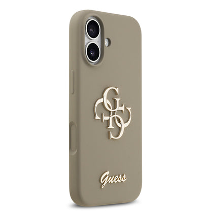 iPhone 17 Kılıf Guess Orijinal Lisanslı Grained Yazı Logolu Kılıf