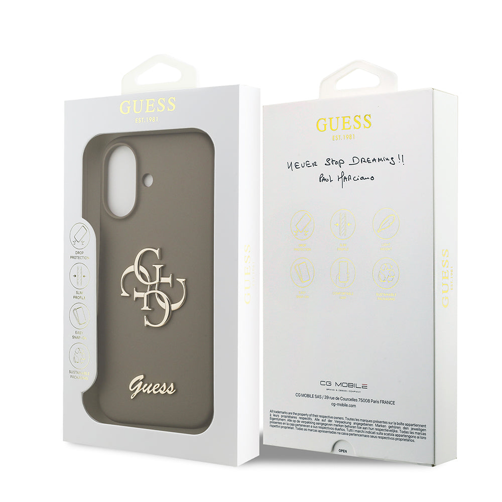 iPhone 17 Kılıf Guess Orijinal Lisanslı Grained Yazı Logolu Kılıf