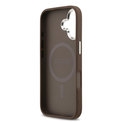 iPhone 17 Kılıf Guess Orijinal Lisanslı M-safe Şarj Özellikli 4G Klasik Yazı Logolu Kılıf