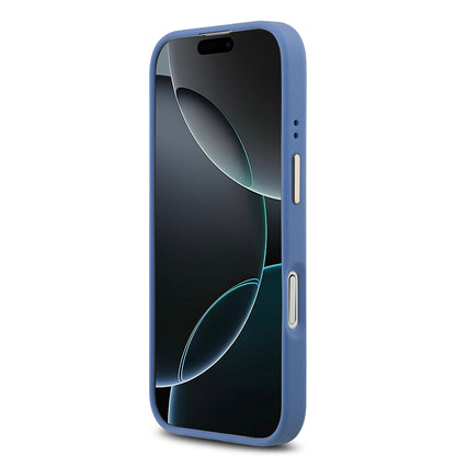 iPhone 17 Kılıf Guess Orijinal Lisanslı M-safe Şarj Özellikli Gold Metal Kamera Çerçeveli PU Deri 4G Desenli Yazı Logolu Kılıf