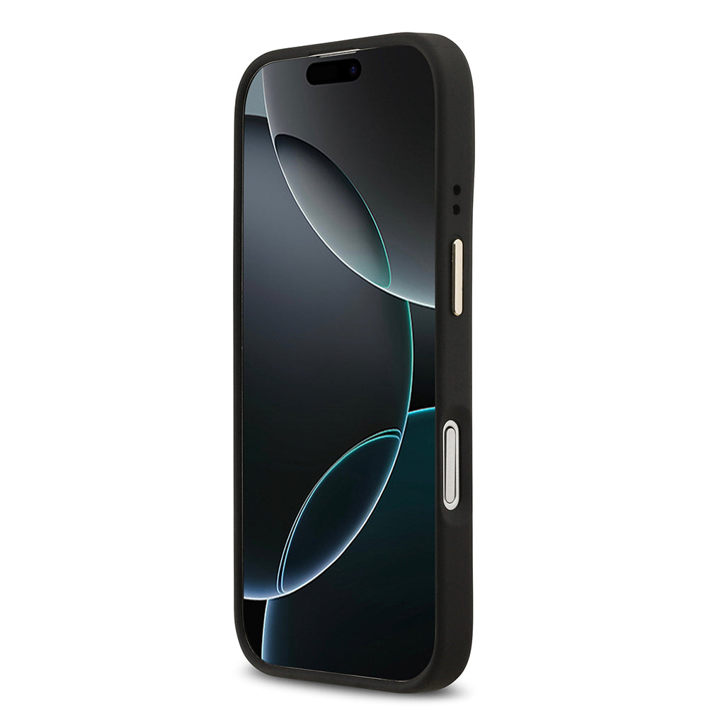 iPhone 17 Kılıf Guess Orijinal Lisanslı M-safe Şarj Özellikli Sıcak Baskılı Yazı Logolu PU Deri Peony Kılıf