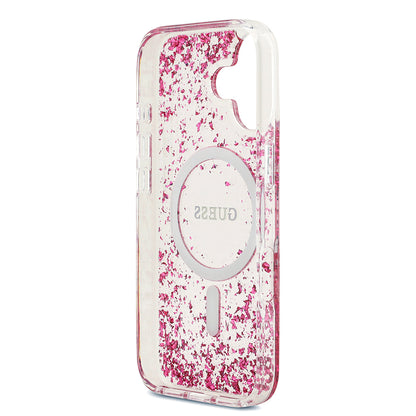iPhone 17 Kılıf Guess Orijinal Lisanslı M-safe Şarj Özellikli Transparan Resin Bottom Kılıf