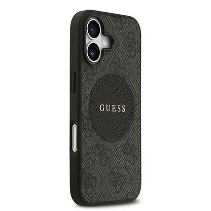 iPhone 17 Kılıf Guess Orijinal Lisanslı M-safe Şarj Özellikli Yazı Logolu Circle Classic Kılıf