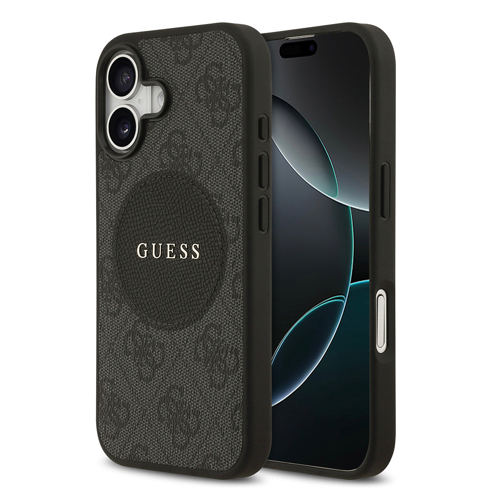 iPhone 17 Kılıf Guess Orijinal Lisanslı M-safe Şarj Özellikli Yazı Logolu Circle Classic Kılıf