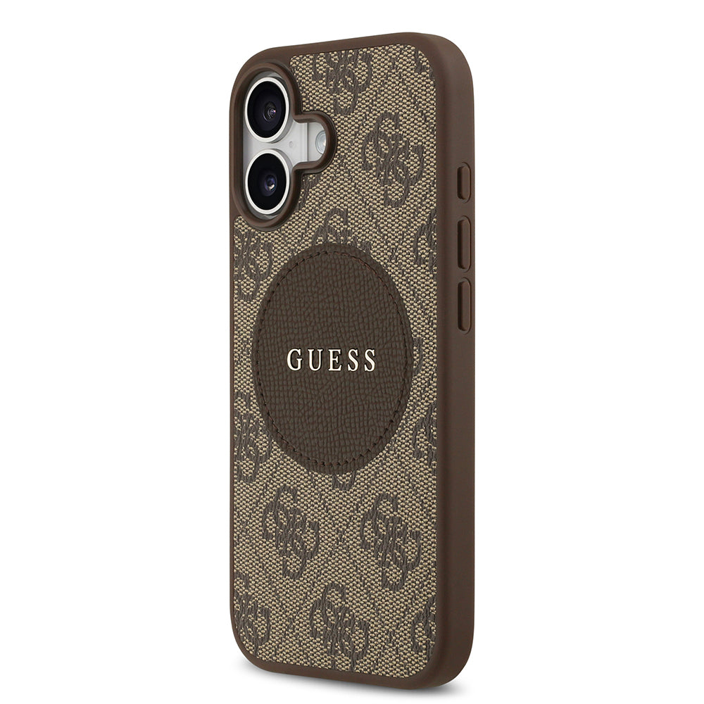 iPhone 17 Kılıf Guess Orijinal Lisanslı M-safe Şarj Özellikli Yazı Logolu Circle Classic Kılıf