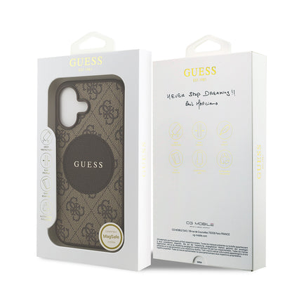 iPhone 17 Kılıf Guess Orijinal Lisanslı M-safe Şarj Özellikli Yazı Logolu Circle Classic Kılıf