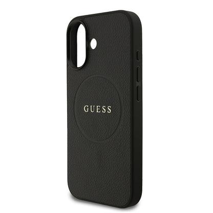 iPhone 17 Kılıf Guess Orijinal Lisanslı M-safe Şarj Özellikli Yazı Logolu PU Deri Kılıf