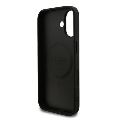 iPhone 17 Kılıf Guess Orijinal Lisanslı M-safe Şarj Özellikli Yazı Logolu PU Deri Kılıf