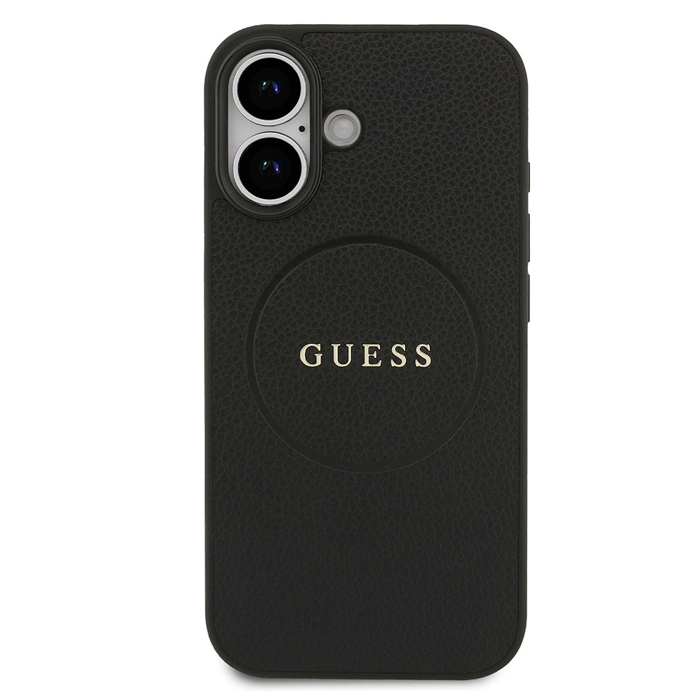 iPhone 17 Kılıf Guess Orijinal Lisanslı M-safe Şarj Özellikli Yazı Logolu PU Deri Kılıf