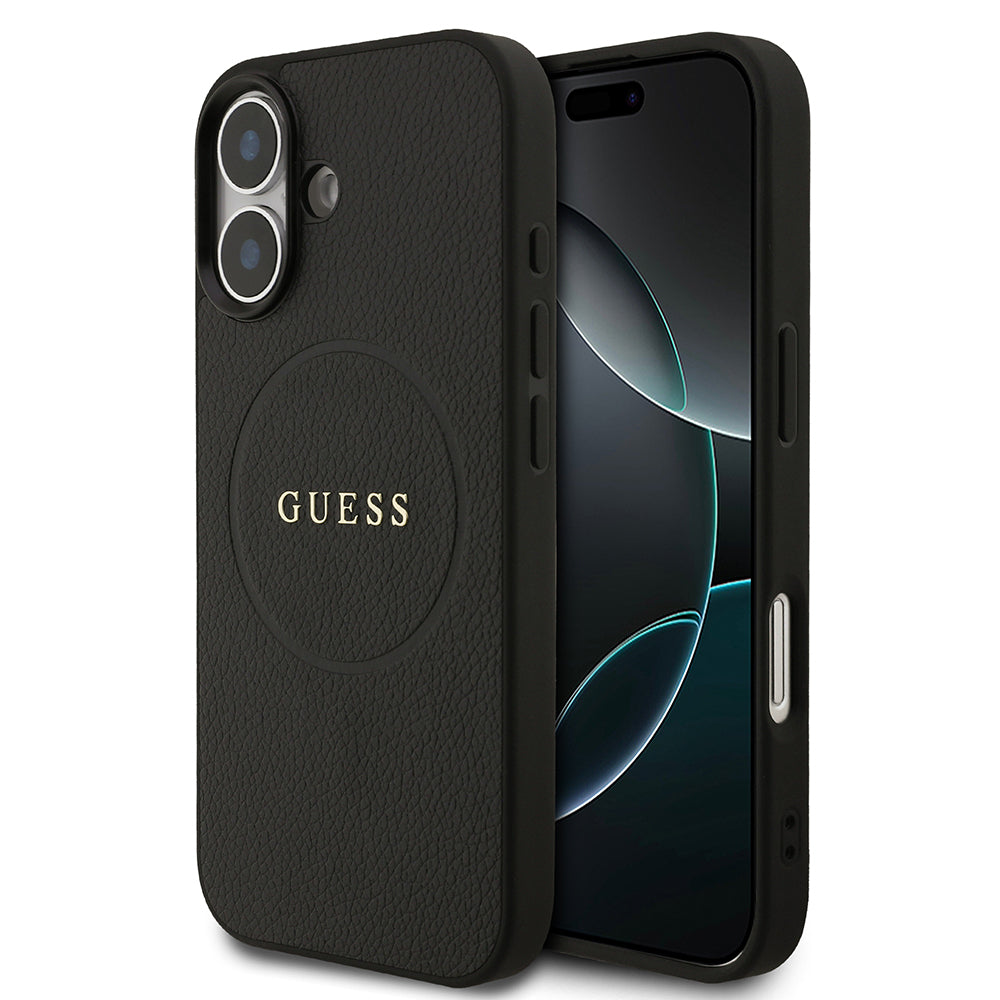 iPhone 17 Kılıf Guess Orijinal Lisanslı M-safe Şarj Özellikli Yazı Logolu PU Deri Kılıf