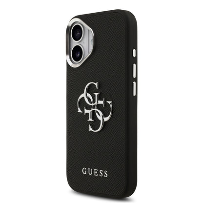 iPhone 17 Kılıf Guess Orijinal Lisanslı PU Deri 4G Büyük Metal Logo Dizaynlı Kılıf