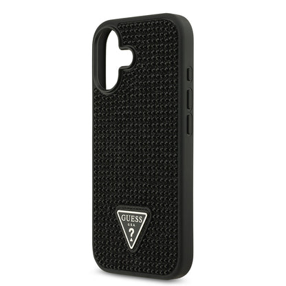 iPhone 17 Kılıf Guess Orijinal Lisanslı Taşlı Arka Yüzey Üçgen Logolu Kılıf