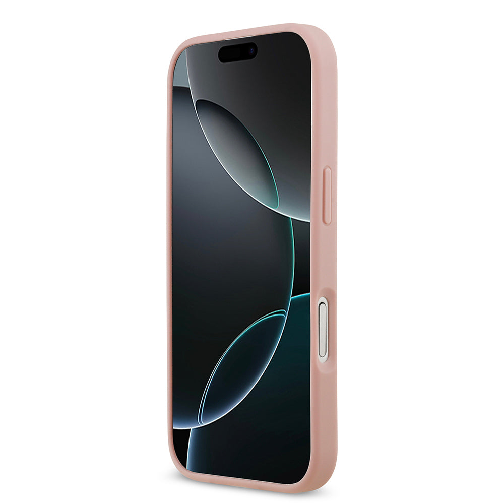 iPhone 17 Kılıf Guess Orijinal Lisanslı Taşlı Arka Yüzey Üçgen Logolu Kılıf