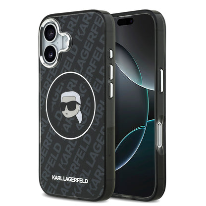 iPhone 17 Kılıf Karl Lagerfeld Orijinal Lisanslı IML Baskılı KL Heads Kılıf