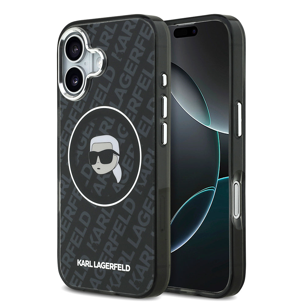iPhone 17 Kılıf Karl Lagerfeld Orijinal Lisanslı IML Baskılı KL Heads Kılıf