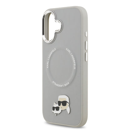 iPhone 17 Kılıf Karl Lagerfeld Orijinal Lisanslı M-safe Şarj Özellikli Metal Kamera ve Buton Tasarımlı K&C PU Deri Kılıf