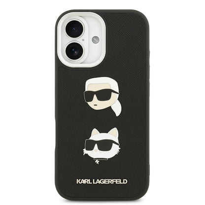 iPhone 17 Kılıf Karl Lagerfeld Orijinal Lisanslı Metal Logolu K&C Heads Pin Kılıf