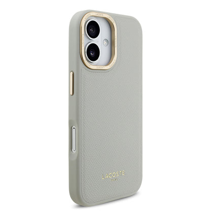 iPhone 17 Kılıf Lacoste Orijinal Lisanslı M-safe Şarj Özellikli Champs Elysees PU Deri Tasarımlı Kılıf