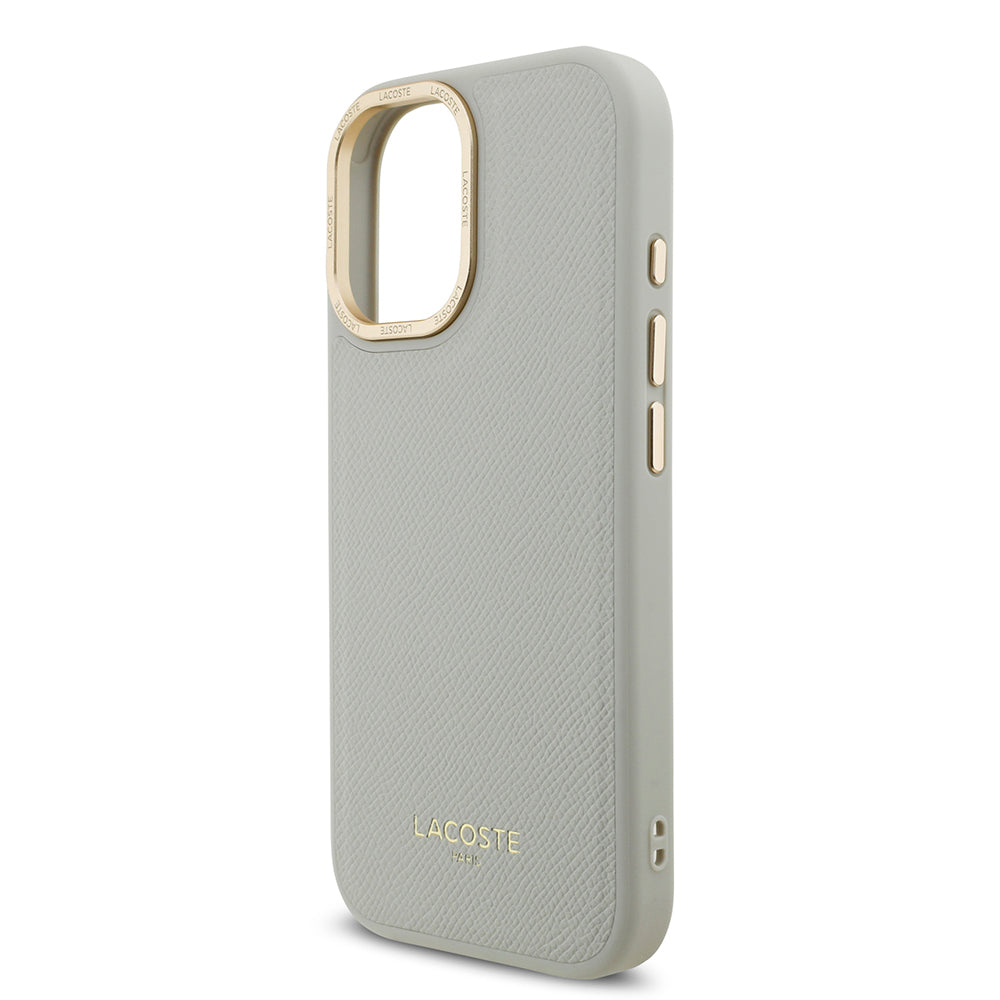 iPhone 17 Kılıf Lacoste Orijinal Lisanslı M-safe Şarj Özellikli Champs Elysees PU Deri Tasarımlı Kılıf