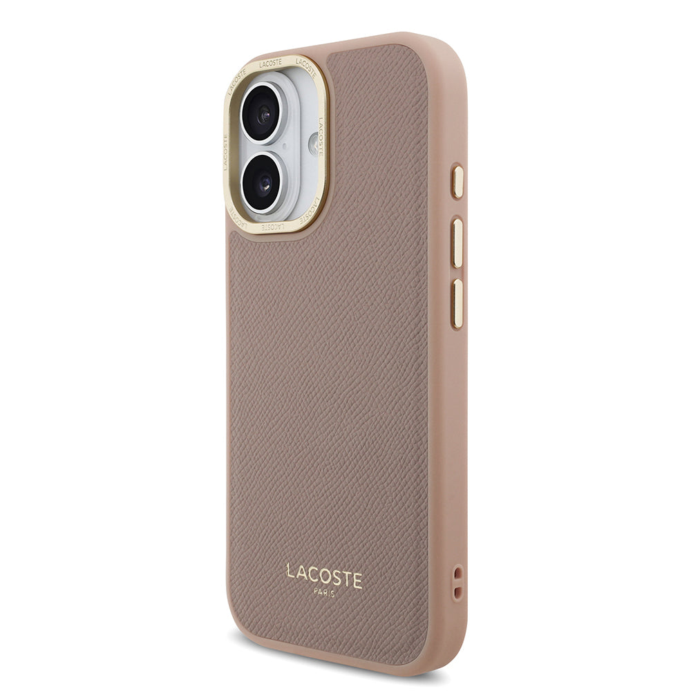 iPhone 17 Kılıf Lacoste Orijinal Lisanslı M-safe Şarj Özellikli Champs Elysees PU Deri Tasarımlı Kılıf