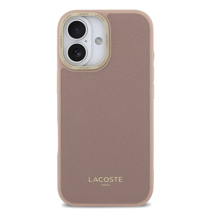 iPhone 17 Kılıf Lacoste Orijinal Lisanslı M-safe Şarj Özellikli Champs Elysees PU Deri Tasarımlı Kılıf