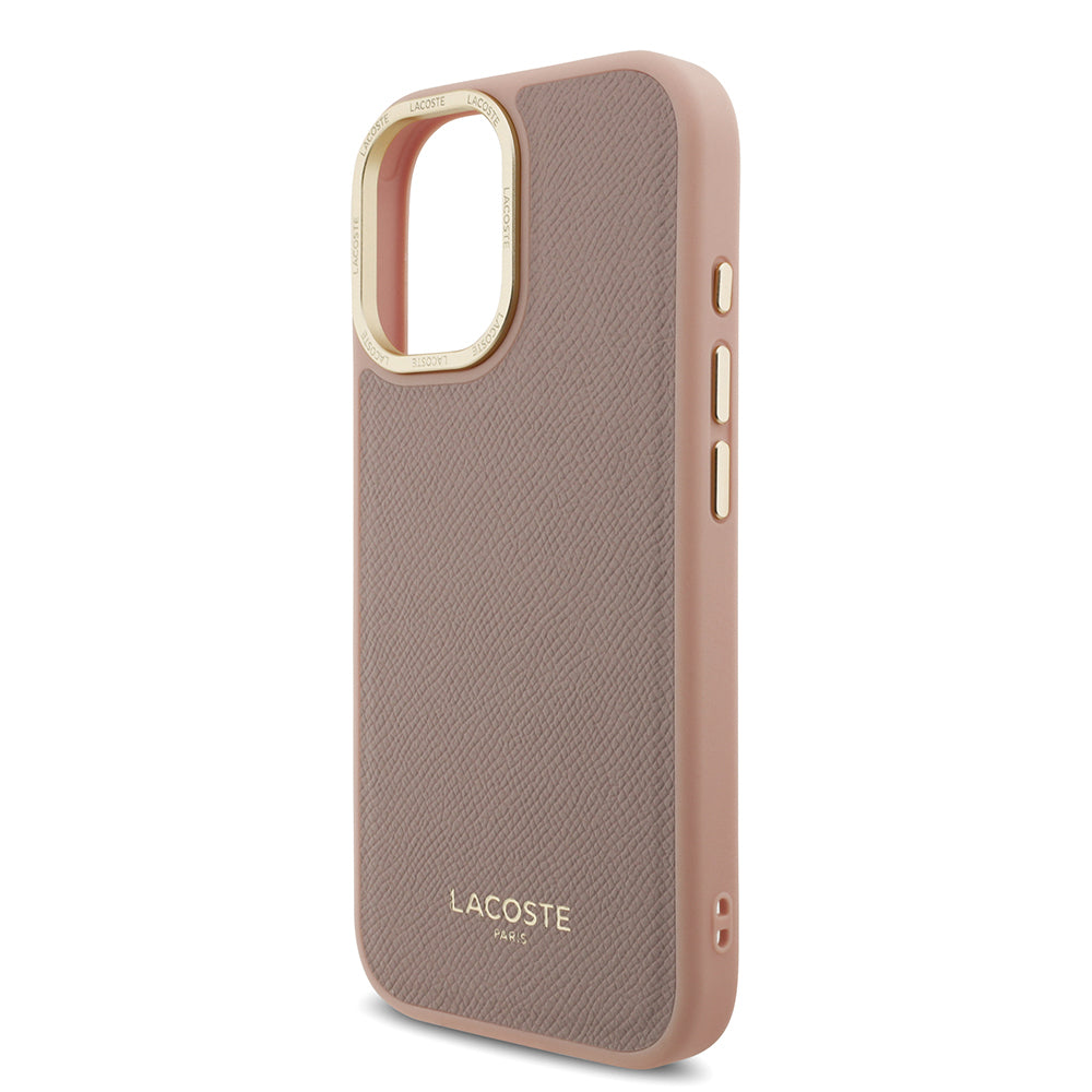 iPhone 17 Kılıf Lacoste Orijinal Lisanslı M-safe Şarj Özellikli Champs Elysees PU Deri Tasarımlı Kılıf